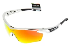 Rudy Project Tralyx LTD Sunglasses White Gloss Frame Orange/Clear Lenses