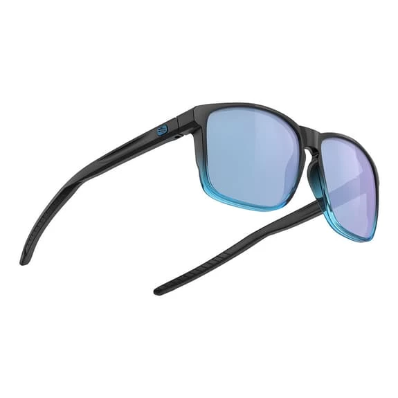 Rudy Project Overlap Glasses Black Glossy Light Blue With RP Optics Multilaser Ice Lenses 3 Rudy Project Overlap Glasses Black Glossy Light Blue With RP Optics Multilaser Ice Lenses - Image 3