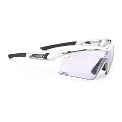 Rudy Project Tralyx + Glasses Bright White With ImpactX 2 Laser Lens Photochromic Lenses Lilac