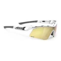 Rudy Project Tralyx + Slim Glasses Bright White With RP Optics Multilaser Gold Lenses