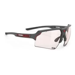 Rudy Project Deltabeat Glasses Matte Charcoal Grey With ImpactX 2 Laser Red Photochromic Lenses