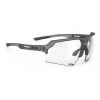 Rudy Project Deltabeat Glasses Ash Grey Metallic With ImpactX 2 Laser Black Photochromic Lenses