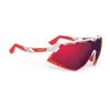 Rudy Project Defender Glasses Red With White Red RP Optics Multilaser Lenses