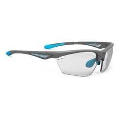 Rudy Project Stratofly Sunglasses Grey Blue With Impactx Photochromic 2 Lenses Black