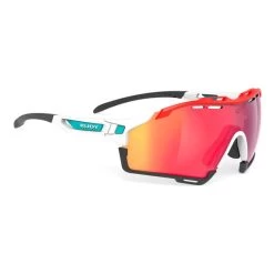 Sunglasses Rudy Project Cutline White Grey Red With RP Optics Multilaser Red Lenses