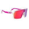 Rudy Project Spinshield Glasses Fluorescent Pink White With Red RP Optics Multilaser Lenses