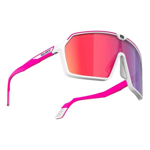 Rudy Project Spinshield Glasses Fluorescent Pink White With Red RP Optics Multilaser Lenses 3 Rudy Project Spinshield Glasses Fluorescent Pink White With Red RP Optics Multilaser Lenses - Image 3
