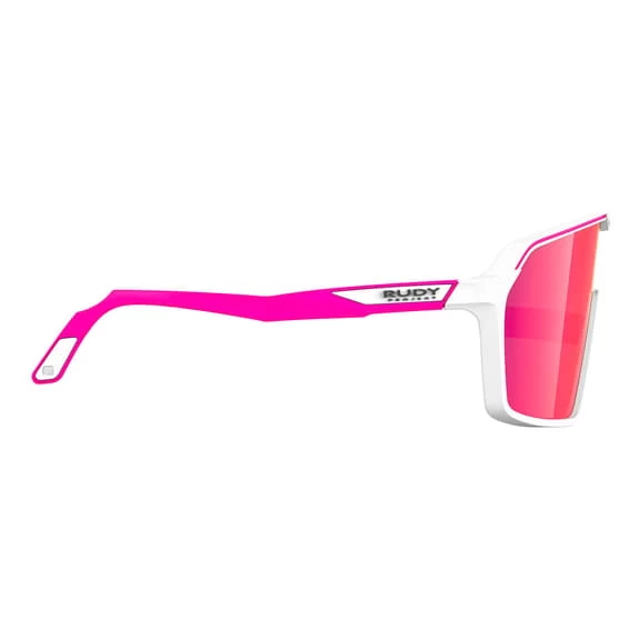 Rudy Project Spinshield Glasses Fluorescent Pink White With Red RP Optics Multilaser Lenses 4 Rudy Project Spinshield Glasses Fluorescent Pink White With Red RP Optics Multilaser Lenses - Image 4