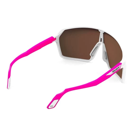 Rudy Project Spinshield Glasses Fluorescent Pink White With Red RP Optics Multilaser Lenses 5 Rudy Project Spinshield Glasses Fluorescent Pink White With Red RP Optics Multilaser Lenses - Image 5