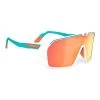 Rudy Project Spinshield Glasses White Emerald Green With Orange RP Optics Multilaser Lenses