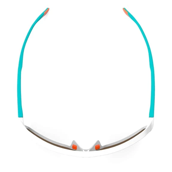 Rudy Project Spinshield Glasses White Emerald Green With Orange RP Optics Multilaser Lenses 6 Rudy Project Spinshield Glasses White Emerald Green With Orange RP Optics Multilaser Lenses - Image 6