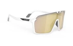 Rudy Project Spinshield Glasses Matte White With RP Optics Multilaser Gold Lens